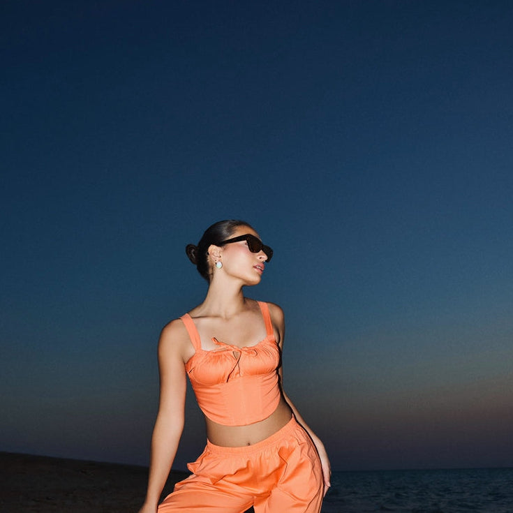 Lvy Set - Orange (Crop Top Only)