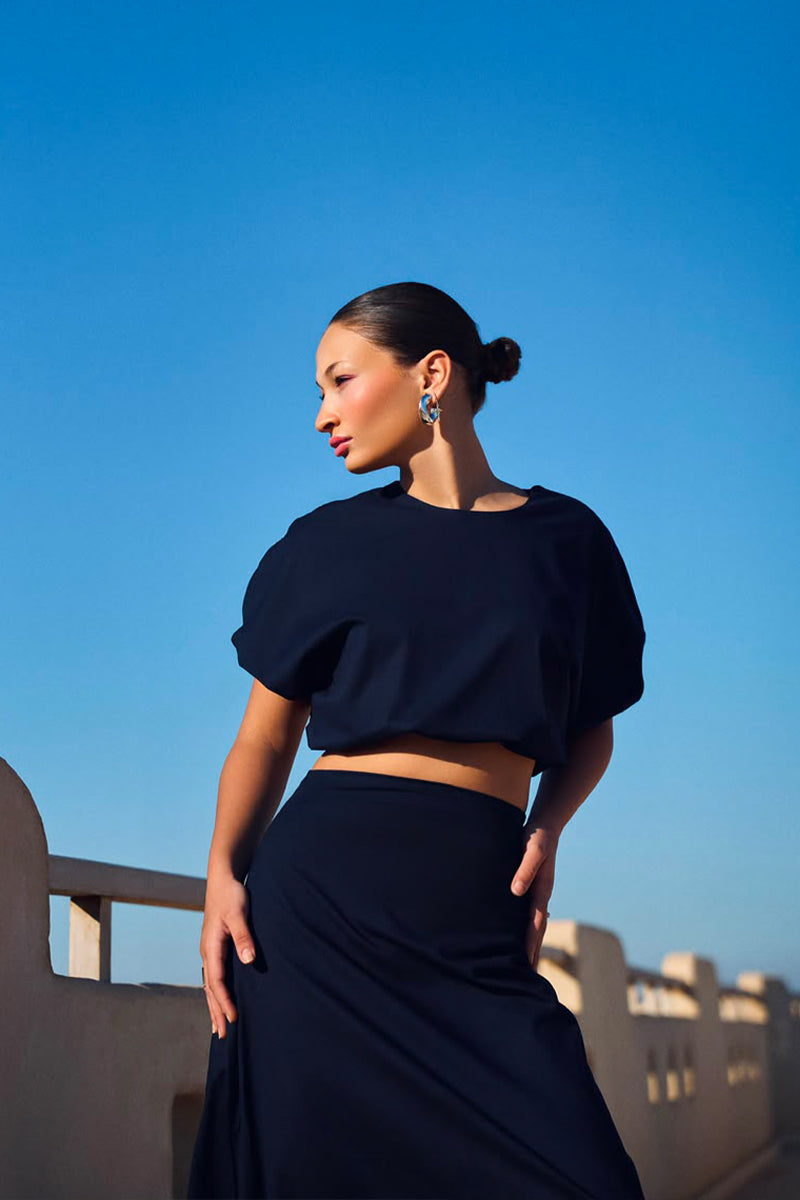 Cloud Set - Navy Blue (Blouse Only)